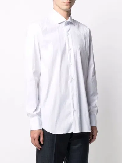 Barba Napoli Barba "classic" Poplin Stretch Shirt Clothing In White