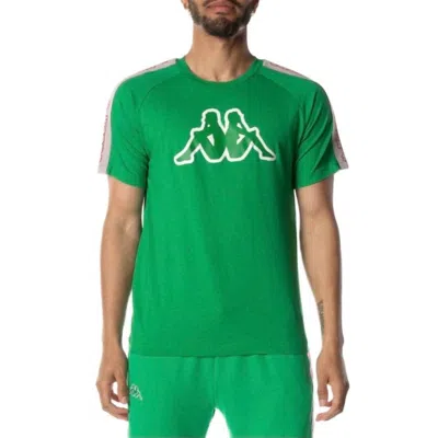 Kappa Logo Tape Davirec Shor Sleeve T Shirt In Green In Green