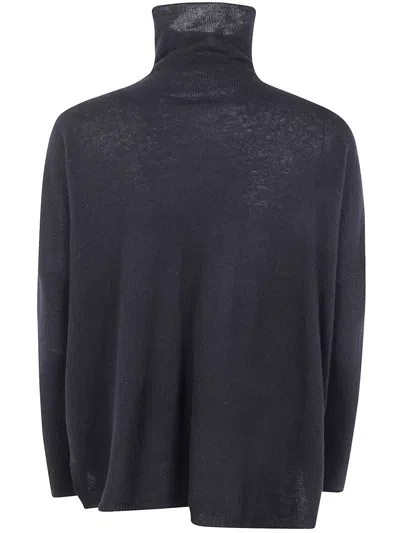 Base Wool Turtle-neck Sweater In Black