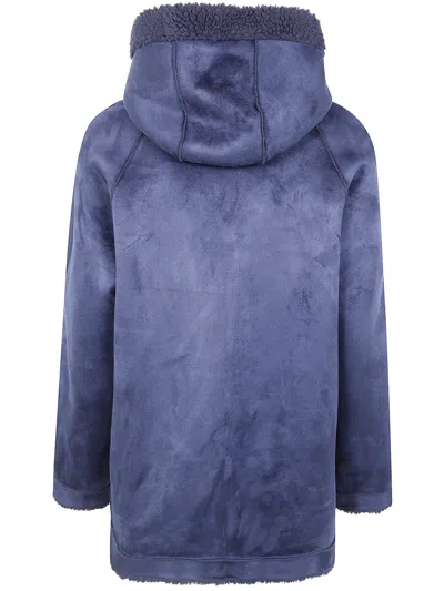 Betta Corradi Hooded Zip Jacket In Blue