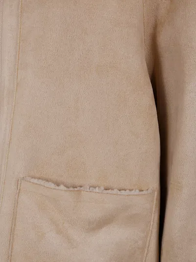 Betta Corradi "mont" Reversible Hooded Full Zip Jacket In Neutral