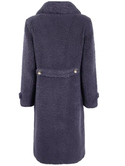 Betta Corradi Buttoned Coat In Blue