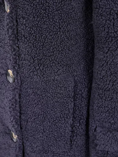 Betta Corradi Buttoned Coat In Blue