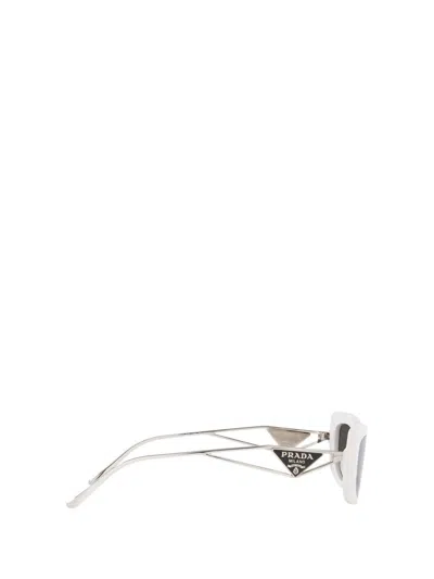 Prada Eyewear Rectangular Frame Sunglasses In Gray