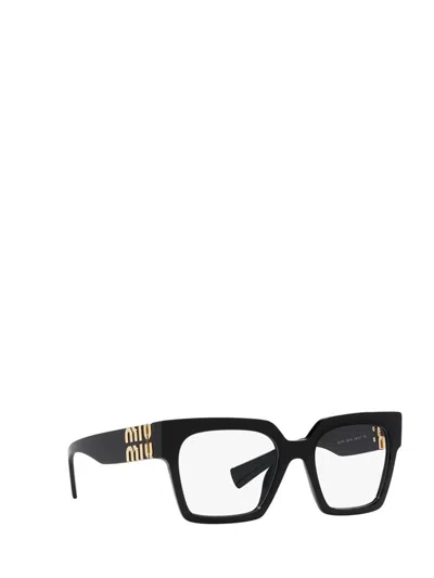 Miu Miu Womens Black Mu 04uv Square-frame Acetate Glasses In Black