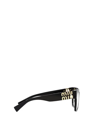 Miu Miu Womens Black Mu 04uv Square-frame Acetate Glasses In Black