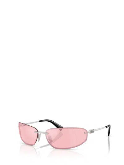 Miu Miu Rectangular Sunglasses In Purple