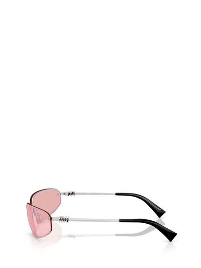 Miu Miu Rectangular Sunglasses In Purple