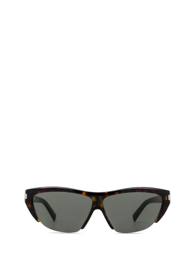 Saint Laurent Black Acetate Sl 704 Sunglasses In Black