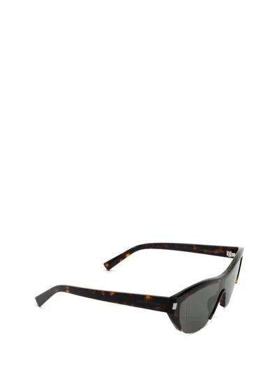 Saint Laurent Black Acetate Sl 704 Sunglasses In Black