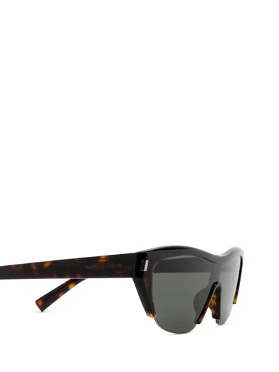 Saint Laurent Black Acetate Sl 704 Sunglasses In Black