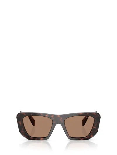 Prada Full Frame Sunglasses In Brown
