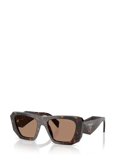 Prada Full Frame Sunglasses In Brown