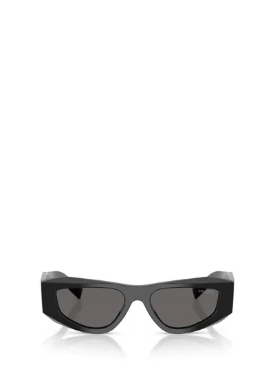Prada Symbole Rectangular-frame Sunglasses In Black