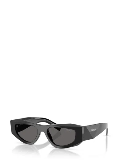 Prada Symbole Rectangular-frame Sunglasses In Black