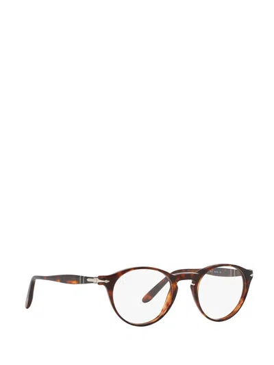 Persol Round Shaped Glasses In Black