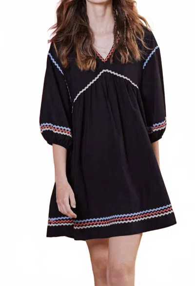 Devotion Twins Louiza Mini Dress In Black In Black