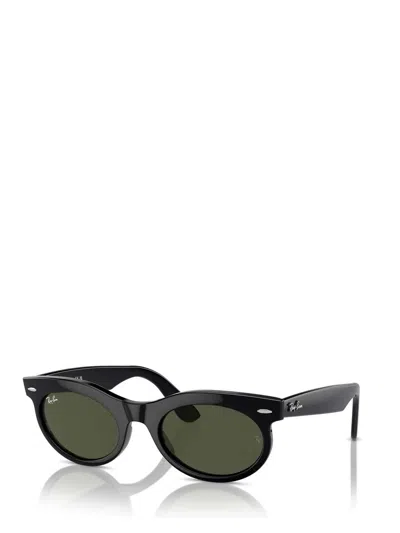 Ray Ban Ray-ban Womens Black Rb2242 Wayfarer Oval-frame Propionate Sunglasses In Green