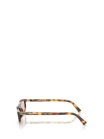 Miu Miu Womens Brown Mu A06s Oval-frame Acetate Sunglasses In Brown