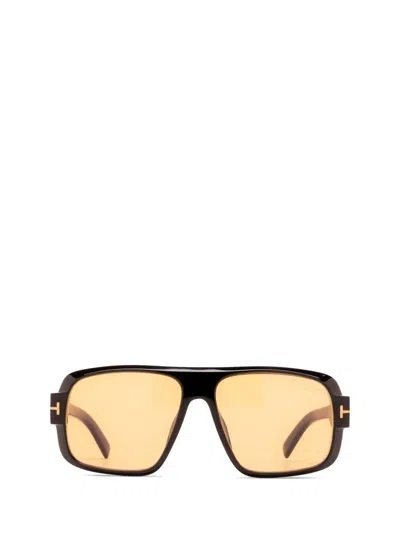 Tom Ford Rectangular Sunglasses In Yellow