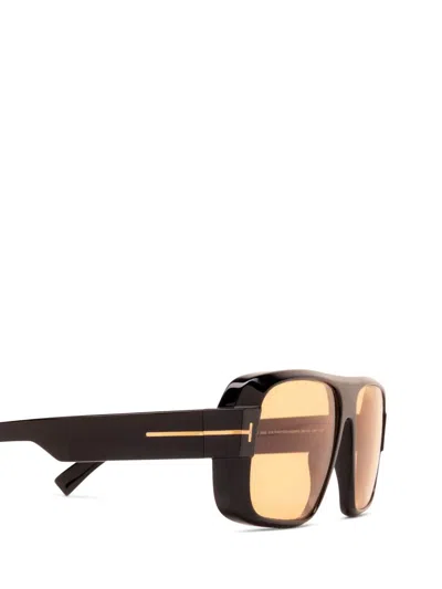 Tom Ford Rectangular Sunglasses In Yellow