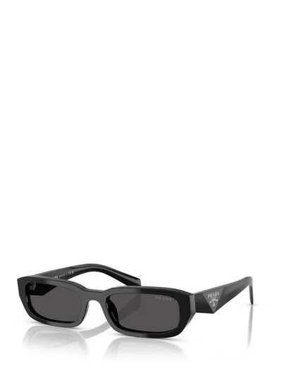 Prada Womens Black Pr B06s Rectangle-frame Acetate Sunglasses In Black