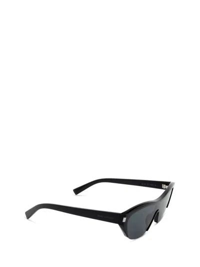 Saint Laurent Black Acetate Sl 704 Sunglasses In Black