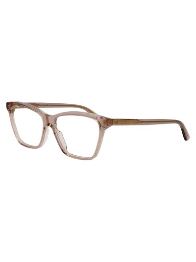 Bottega Veneta Brown-brown-transparent Recycled Acetate Glasses In Brown