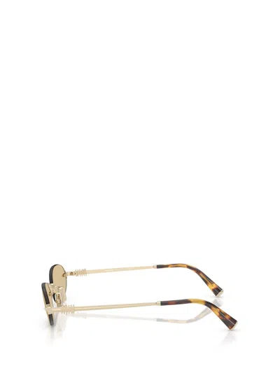 Miu Miu Eyewear Oval Frame Sunglasses In Brown