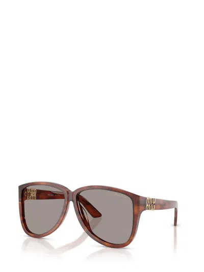 Miu Miu Full Frame Sunglasses In Brown