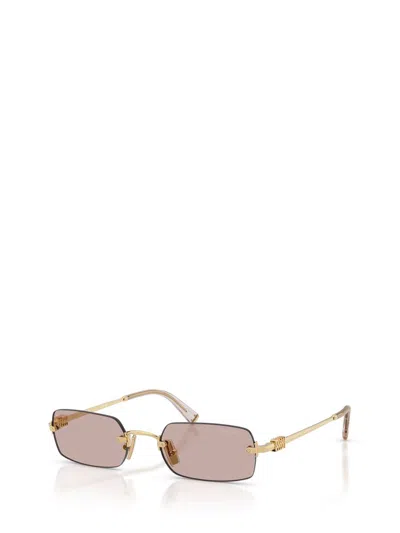 Miu Miu Sonnenbrille Mit Eckigem Gestell In Pink