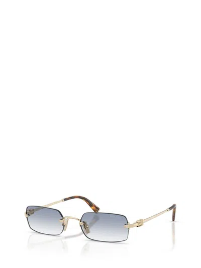 Miu Miu Rectangular Sunglasses In Blue