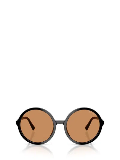 Miu Miu Round Frame Sunglasses In Black