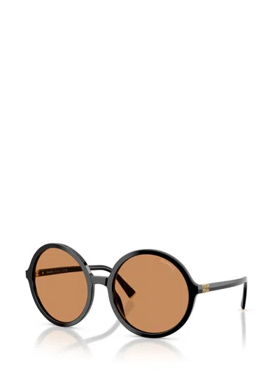 Miu Miu Round Frame Sunglasses In Black