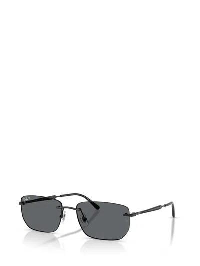 Ray Ban Rb3768 Metal Irregular Sunglasses In Black