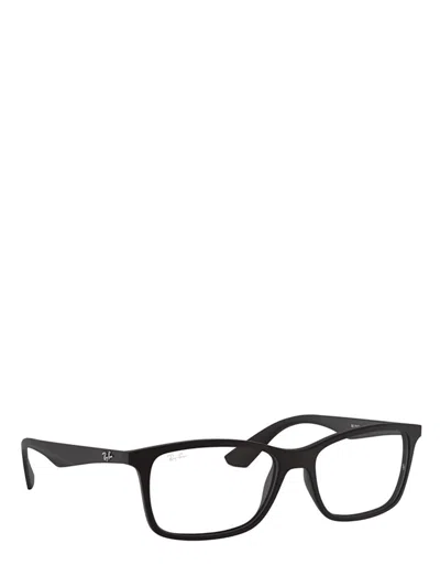 Ray Ban 53mm Square Optical Glasses In Black