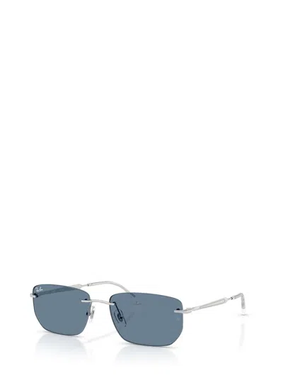 Ray Ban Rb3768 Metal Irregular Sunglasses In Blue
