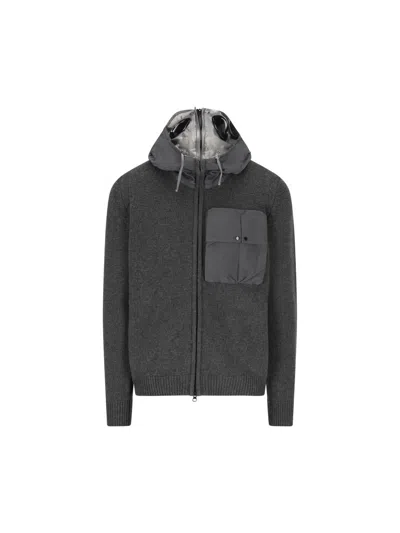 C.p. Company Zip-up Hoodie In Gray