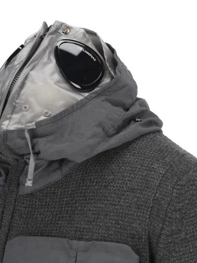 C.p. Company Zip-up Hoodie In Gray