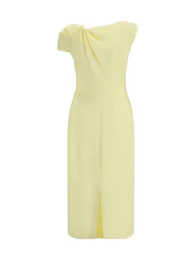Givenchy Women Draped Midi Cady Dress In Multi
