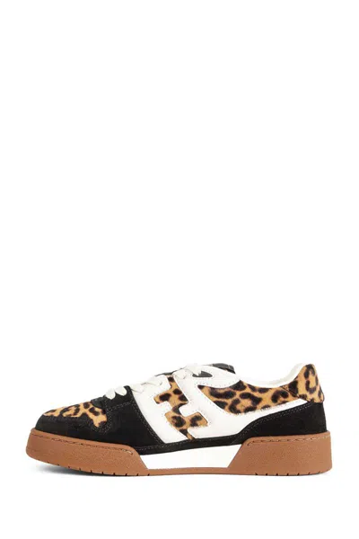Fendi Low-top Platform In Multicolor Cavallino Calfskin And Suede In Animal Print