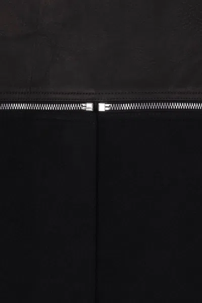 Rick Owens Long Sleeve Collared Coat Front Pockets In Black