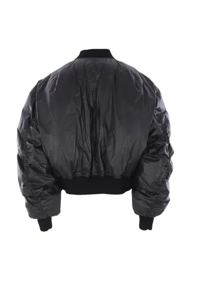 Rick Owens Long-sleeved Cotton Jacket In Black