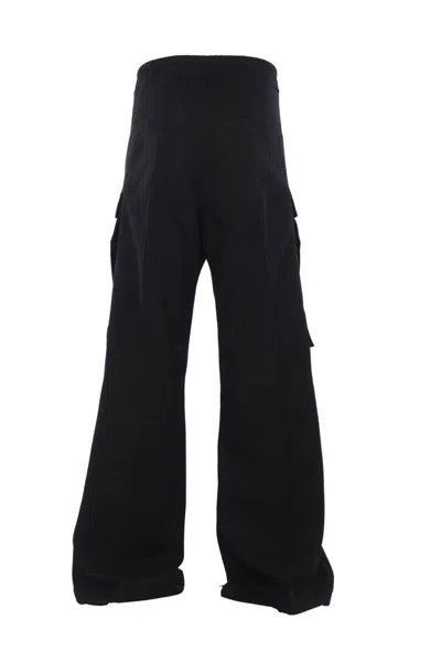 Rick Owens Black Concordians Cargobelas Cargo Pants In Black