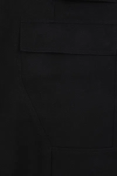 Rick Owens Black Concordians Cargobelas Cargo Pants In Black
