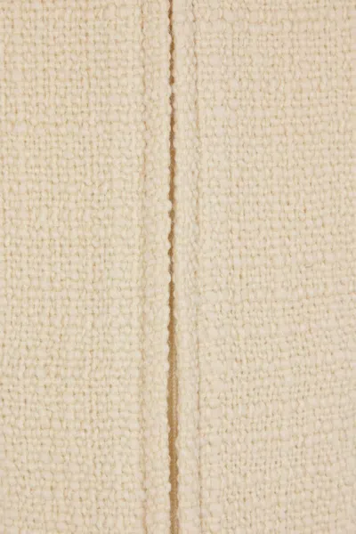 Valentino Bow Tweed Tailored Zip Jacket In Neutral