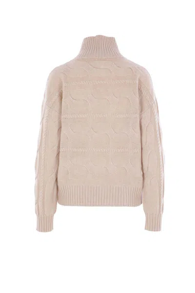 Max Mara Studio Girocoll In Neutral