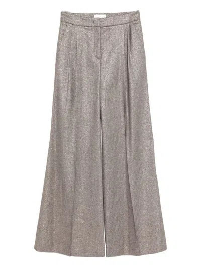 Via Masini 80 Pleated-detailing Trousers In Brown