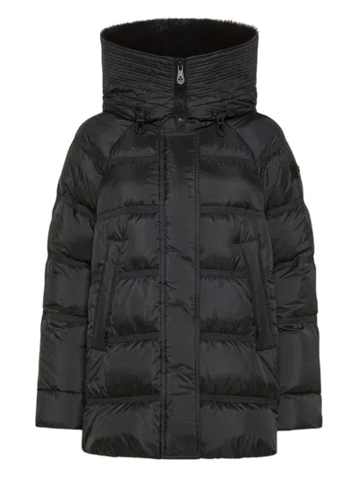 Peuterey Coats Black In Animal Print