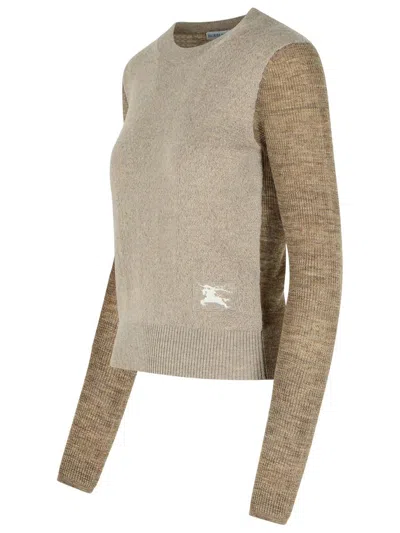 Burberry Turtleneck Sweater In Alpaca Blend In Gray